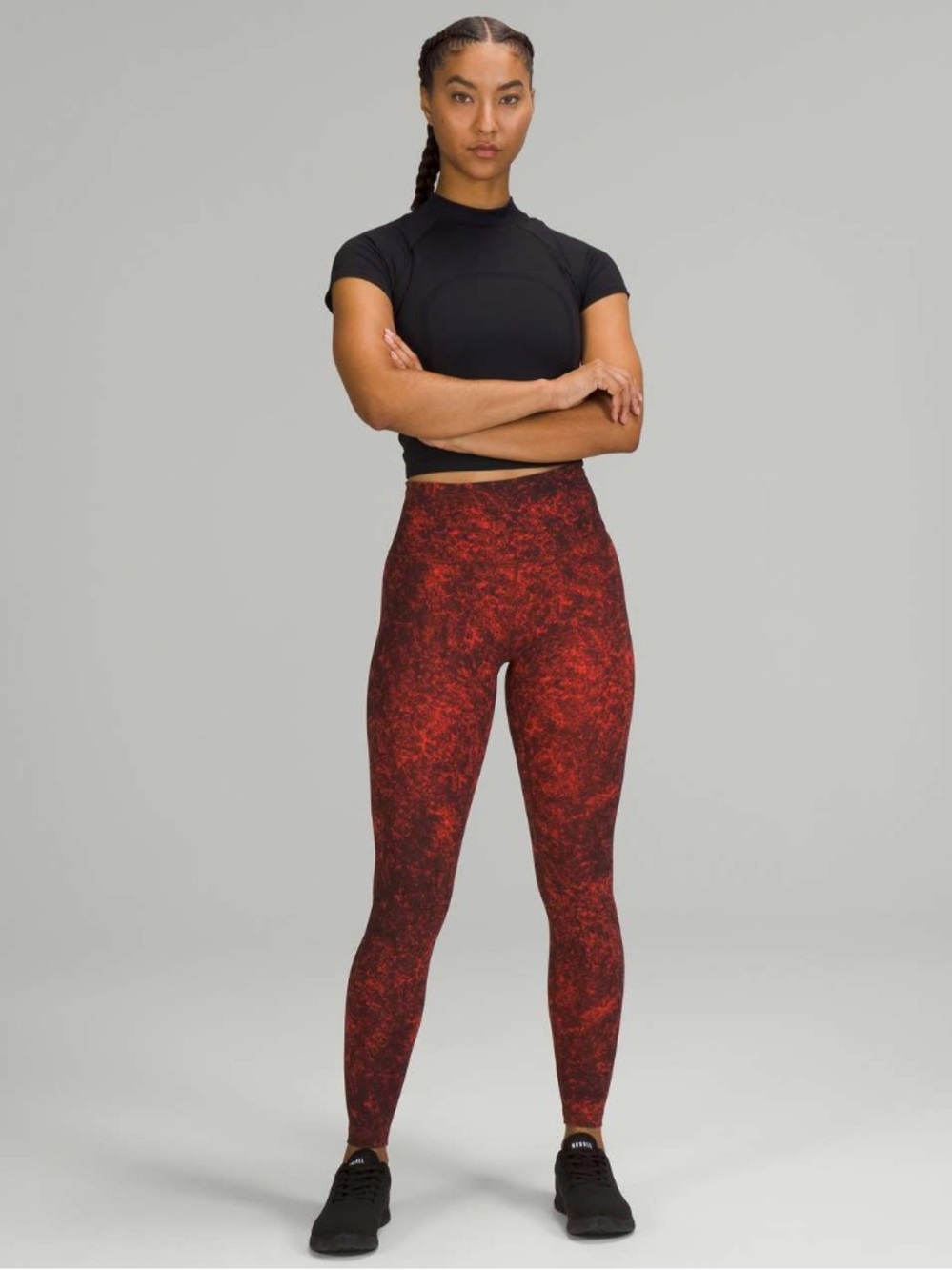 Lululemon Wunder Train High-Rise Tight 28"
Denim Wash Print Autumn Red Leggings